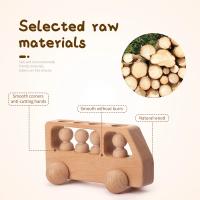 1Set Montessori de madera juguetes para niños de madera de Peg de muñecas de coche autobús niños educativo juguete de - details 5