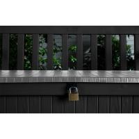 Baúl de Almacenamiento de Resina Grafito Capacidad de 265L Ideal para Ordenación de Jardín y Terraza 140 x 60 x 84 cm - details 3