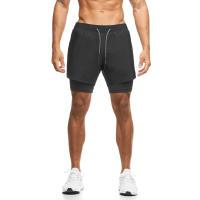 Pantalones Cortos Deportivos Ligeros y Secado Rápido Doble Capa para Entrenamiento en Gimnasio y Correr Ropa de Verano para Hombres - details 16