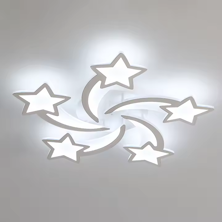 Goeco Lámpara de Techo LED 60W 6700LM para Sala de Estar Dormitorio Luz Blanca Fria 6500K Acryl Material Instalación Semi-suegra Montaje en China Eficiencia de Energía Iluminación Decorativa Nórdica Control Remoto - 1