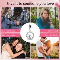 Cuentas colgantes de plata de ley 925 con diseño de vórtice de amor, cuentas colgantes en forma de corazón, pulsera original para hacer joyas, regalo del día de San Valentín - details 5