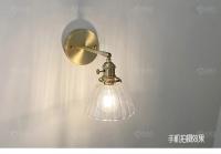 IWHD-Lámpara de pared de latón de estilo nórdico, luz creativa para espejo de baño, lectura de cabecera, candelabro de pared LED de cristal de cobre pequeño - details 19