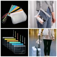 Bolsa de lavado de maquillaje transparente, bolsa de pasaporte de viaje ligera impermeable, bolsa de almacenamiento con soporte para teléfono y tarjeta antirrobo EVA, 5 uds. - details 10