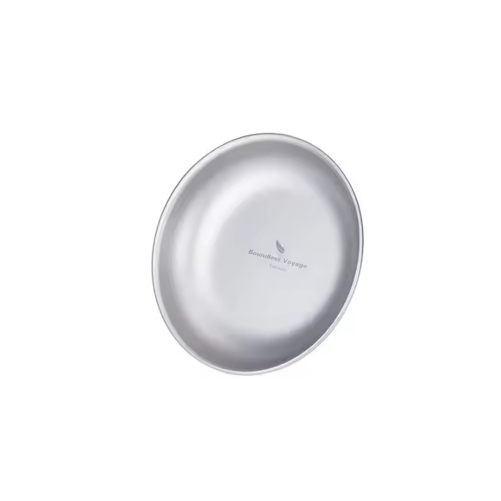 Platos de titanio, platos, sartén para exteriores, bandeja de comida para acampar, vajilla duradera, platos apilables para servir - 1