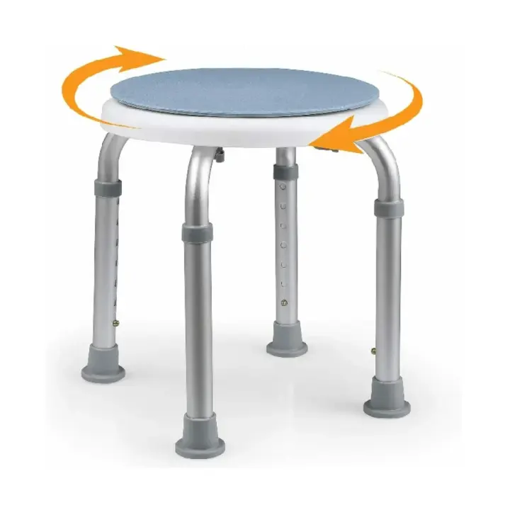 Taburete giratorio, silla de baño antideslizante, 6 velocidades, altura ajustable, mujer embarazada, bañera para ancianos, silla de ducha, asiento seguro para baño - 1