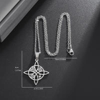 Collar Encanto Bruja Nudo Pendiente Acero Inoxidable Amuleto Joyería Afortunada Para Mujeres Triskelion Ankh Pentagon Valknut - details 4
