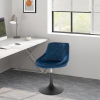 Taburete de Bar de Terciopelo Alto Regulable en Altura Diseño Giratorio para Peluquería - details 1