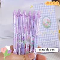 Bolígrafos de Gel borrables de tulipán, bolígrafo neutro para escritura de paisaje, bolígrafos de Gel de estilo coreano Kawaii con borradores, suministros escolares - details 7