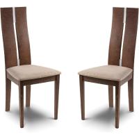 Juego de 2 sillas de comedor Cayman, nogal - details 0