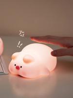 Bonita lámpara LED de silicona con Sensor táctil para niños, luz nocturna de animales, decoración de cabecera, regalo de cumpleaños - details 13