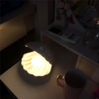 Ins-Lámpara de noche de concha de cerámica con perla, Streamer, luz de sirena, concha de hadas, decoración del hogar, regalo de Navidad - details 9