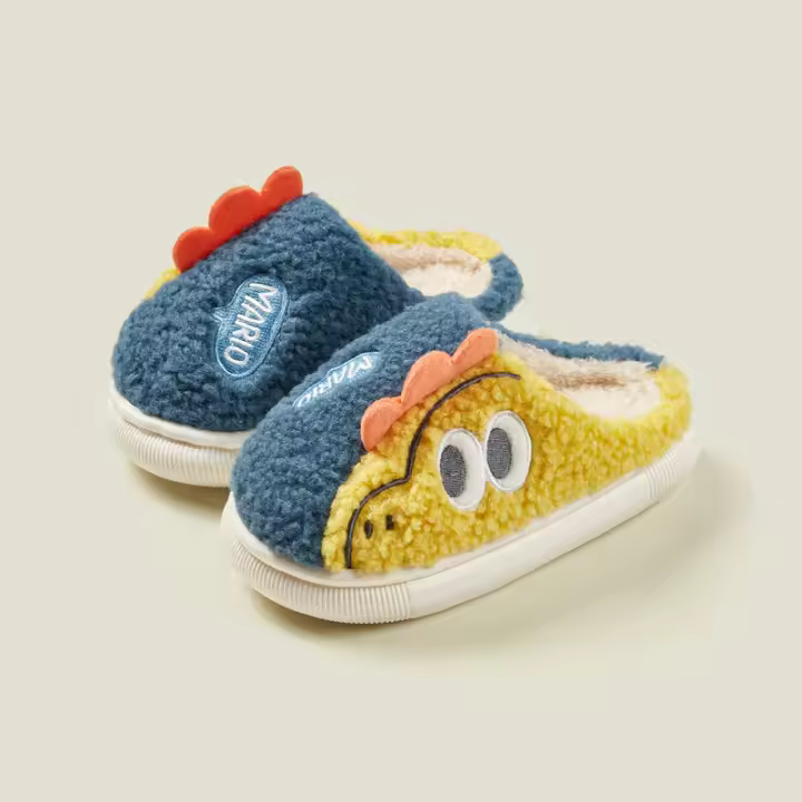 Nuevas zapatillas de lana para niños interiores niña bebé antideslizante niños medianos y mayores - 1