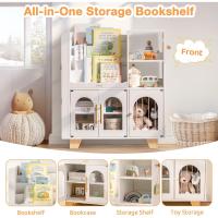 Estantería para Libros Infantiles, Color Blanco, de Madera, Varios Niveles, con Zona de Almacenamiento de Juguetes, Armario Infantil para Grandes Libros de imágenes, Muebles Infantiles - details 3
