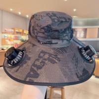 Sombrero para el sol con protección UV y ventilador Solar, camuflaje, 3 velocidades, sombrero de cubo para el sol, secado rápido, doble ventilador de refrigeración, sombrero de pescador - details 2