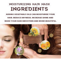 Mascarilla capilar hidratante profunda que nutre profundamente y repara el cabello seco y encrespado, con puntas abiertas y mascarilla para el cabello suave - details 3