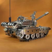 Tanque de batalla principal chino T99 de acero inoxidable, modelo de aleación 1:32, adornos, juguetes terminados - details 9