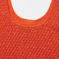 Top de lentejuelas holgado e informal para mujer, verano 2025, cuello cuadrado, tirantes anchos, tendencia de moda - details 3