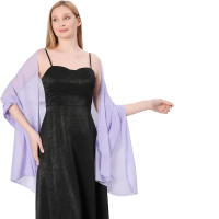 Bufanda de gasa larga para mujer, vestidos de noche fluidos, estola suave y sólida para ocasiones formales, boda - details 1