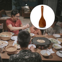 Espátula plana de mango largo para freír, utensilio de madera para cocinar arroz, hecha a mano, utensilios de cocina - details 4