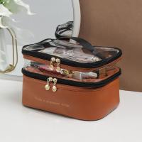 Caja de cosméticos transparente impermeable, bolsa de almacenamiento de artículos de tocador de viaje de PVC PU, bolsa de maquillaje con separación de ropa seca y húmeda - details 15