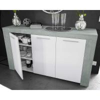 Taburete Moderno de Blanco Armario Auxiliar de Comedor Medidas 144cm x 42cm x 80cm - details 10