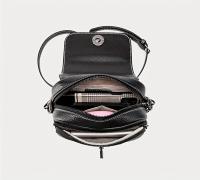 Elegante bolso cruzado negro de cuero genuino para mujer con patrón de cocodrilo, correa desmontable y cierre de cremallera - Bolso de hombro compacto para uso diario, bolso de viaje seguro |   Accesorio Elegante |   Bolso de cuero genuino, bolso cruzado - details 6