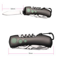 Cuchillo Plegable Mini Suizo de Acero Inoxidable para Camping y Exteriores con 15 Funciones Diversas EDC Pequeño Cuchillo de Bolsillo - details 6