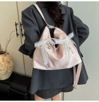 Bolso doble con lazo estilo Ballet para mujer, edición coreana, bolso de hombro individual de gran capacidad, primavera 2025 - details 13