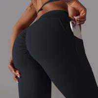 Leggings cruzados para mujer, pantalones de yoga con bolsillo, malla deportiva transpirable para correr y andar en bicicleta, leggings de entrenamiento de cintura alta - details 10