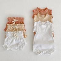 Conjunto de Verano para Niñas Pequeñas Top de Cinturón con Volantes Shorts de PP Faldas de Floral - details 1