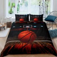 Cubierta de Edredón de Baloncesto con Temática Deportiva 3D en Negro Microfibra Ideal para Juegos Competitivos y Deporte en Cama - details 8