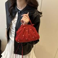 Bolso de hombro de poliéster dulce, bolsa de maquillaje de flores con cordón, bolsa de almacenamiento para cuidado de la piel de estilo coreano, bolso cruzado para chica - details 13