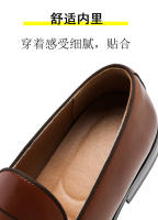 Mocasines de cuero estilo británico de un pedal, informales, con doble hebilla, para negocios. - details 5