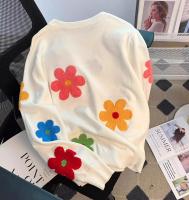 Jersey coreano con bordado Floral, suéter de alta calidad para mujer, Tops elegantes de punto con cuello redondo - details 11