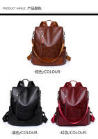 Mochila antirrobo de cuero vintage para mujer, mochila de trabajo de gran capacidad, mochila de hombro informal para mujer - details 2