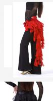 1 pieza de cinturón para el vientre para mujer, cinturón de baile latino, falda de zorro de nueve colas, falda con flecos ondulados - details 5