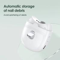 Tijeras de uñas eléctricas recargables, Mini cortaúñas para niños y adultos, recortador de uñas automático, pulido de manicura con luz - details 3