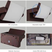 Lámpara LED de Pared de 24W para Exterior Interior IP65, Luz de Pared Ajustable, Moderno Apliques de Pared Aluminio para Entrada Jardines Pasillo Sala, Blanco Cálido 2700K-3000K, Bronce - details 1