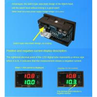 Monitor de batería LED Digital para coche, amperímetro, voltímetro, CC 0-300V, 50A, 12V, 24V, 36V, 48V, 60V - details 6