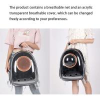 Sipobuy Pet Space Capsule Mochila, transportador de gatos pequeños y medianos, transparente, transpirable, a prueba de calor, transportador de mascotas para viajes, senderismo, caminar, campamento - details 3