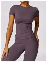 Camiseta Deportiva de Yoga de Nylon Secado Rápido Manga Corta Para Fitness al Aire Libre - details 19