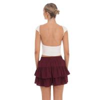Nueva Falda Culotte Pastel Dulce Anti-Luz con Cintura Elástica y Cordón para Mujer, Verano 2025 - details 10