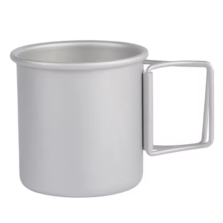 Taza de agua para acampar al aire libre, vajilla de aluminio plegable portátil para senderismo, Picnic y montañismo, 300ml - 1