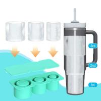 Taza térmica de acero inoxidable con mango para coche, vaso de viaje helado de doble pared con pajita, taza de café aislada al vacío con molde de hielo, 40oz - details 10