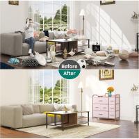 Cajonera de Tela Extraíble de 7 Cajones Almacenamiento de Tela Cómodo para Sala de Estar, Dormitorio, Habitación Infantil Gris Oscuro - details 14