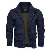 Chaqueta de Algodón para Hombres MAGCOMSEN Abrigo de Viento con Cremallera Multi-Bolsillos - details 12