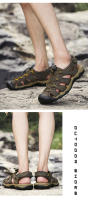 Sandalias deportivas de verano para hombre, sandalias para senderismo al aire libre, punta cerrada, cuero, atléticas, cómodas, para caminar, sandalias de playa, zapatos de agua - details 12
