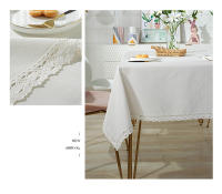 Mantel de Encaje Blanco Clásico Cubierta de Mesa Rectangular a Prueba de Polvo para Sala de Estar, Cocina, Picnic Decoración del Hogar - details 2