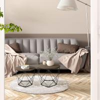 Juego de 2 Mesas Auxiliares Mesa de Centro con Función de Cesta Mesa de Sala Mesa de Metal - details 41