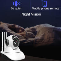Cámara Ip de vigilancia con Wifi, dispositivo de protección de seguridad con 3 antenas, rotación de 360 °, infrarrojo, 1080p - details 5